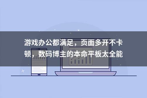 游戏办公都满足，页面多开不卡顿，数码博主的本命平板太全能