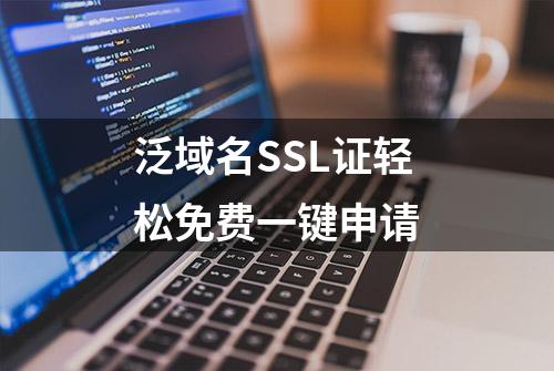 泛域名SSL证轻松免费一键申请