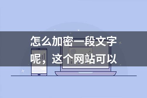 怎么加密一段文字呢，这个网站可以